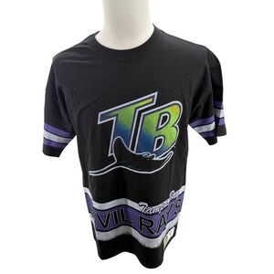 Mitchell & Ness Tampa Bay Rays Cooperstown Collection Retro Logo Small Mens NEW